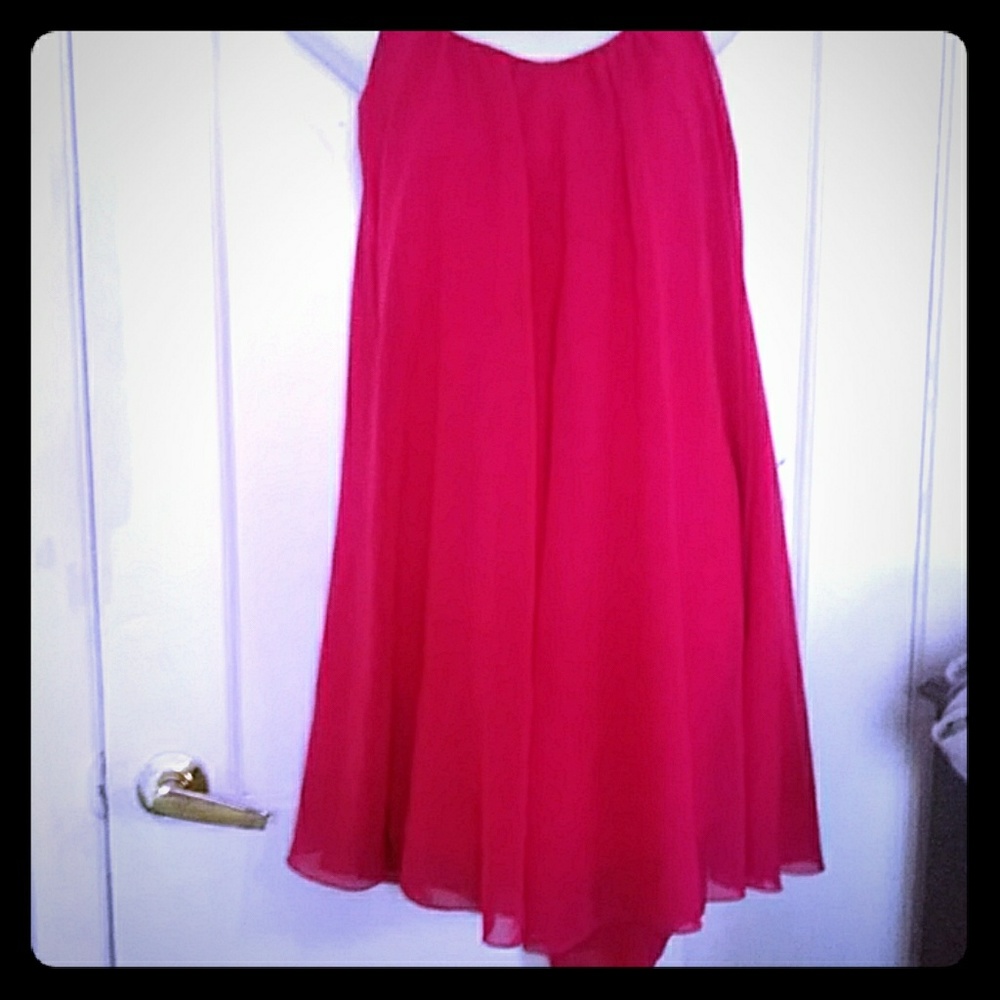 flowing dark pink sundress